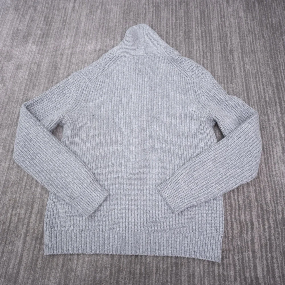 Banana Republic Cardigan Mens Large Gray Excellent Ribbed Shawl Collar Sweater
